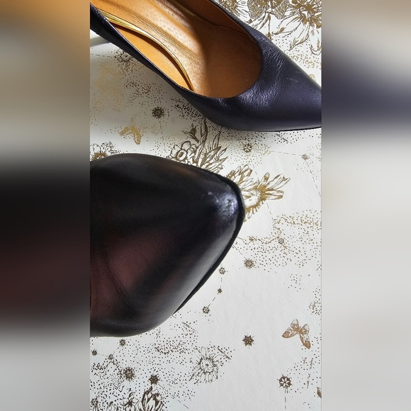 GINO ROSSI Savona ITALY Leather Pumps Pearl Blue Purple Size 8.5 - Picture 12 of 16